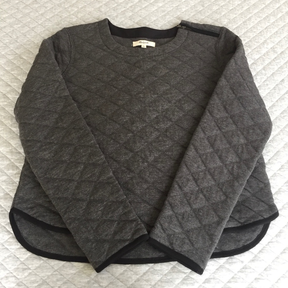 Madewell cropped grey sweatshirt, size S